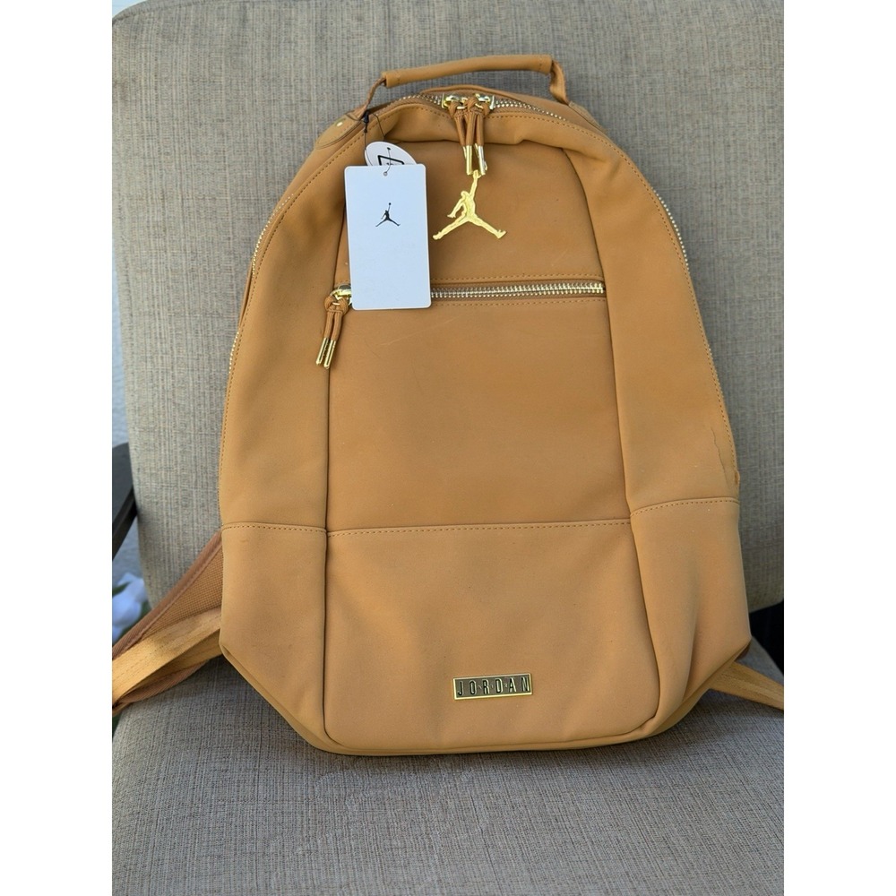 Nike Air Jordan Desert Ochre Brown Tan Backpack Laptop Bag 9A0227-X3N RARE STEAL